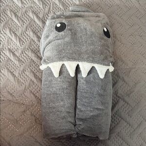 Gray Shark Hooded Kids Towel